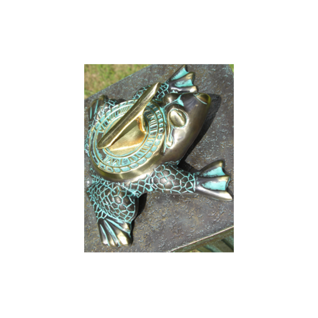 Black Country Metal Works Antique Brass 'Frog Prince' Sundial HS013/V