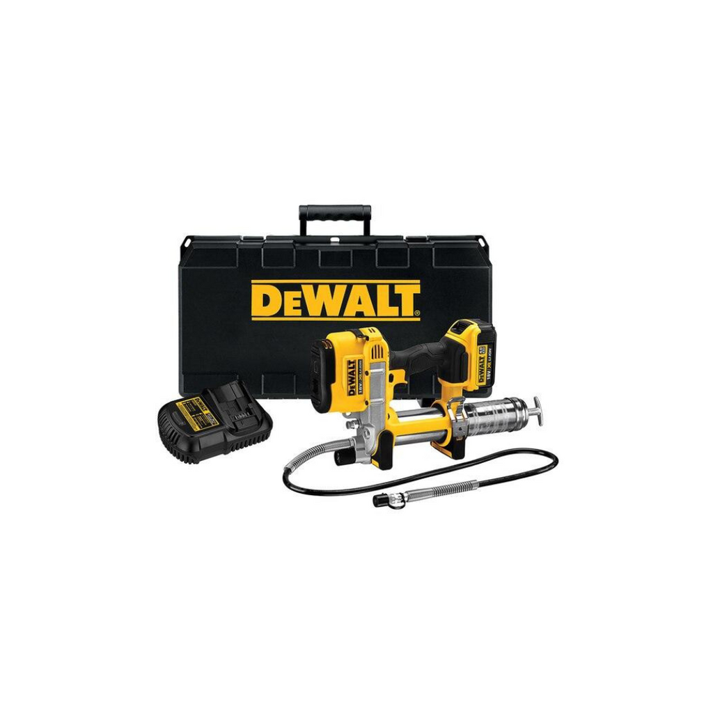 DeWALT DCGG571M1 18 Volt XR Cordless Grease Gun, 1 x 4.0Ah Batteries - Tool Source - Buy Tools and Hardware Online