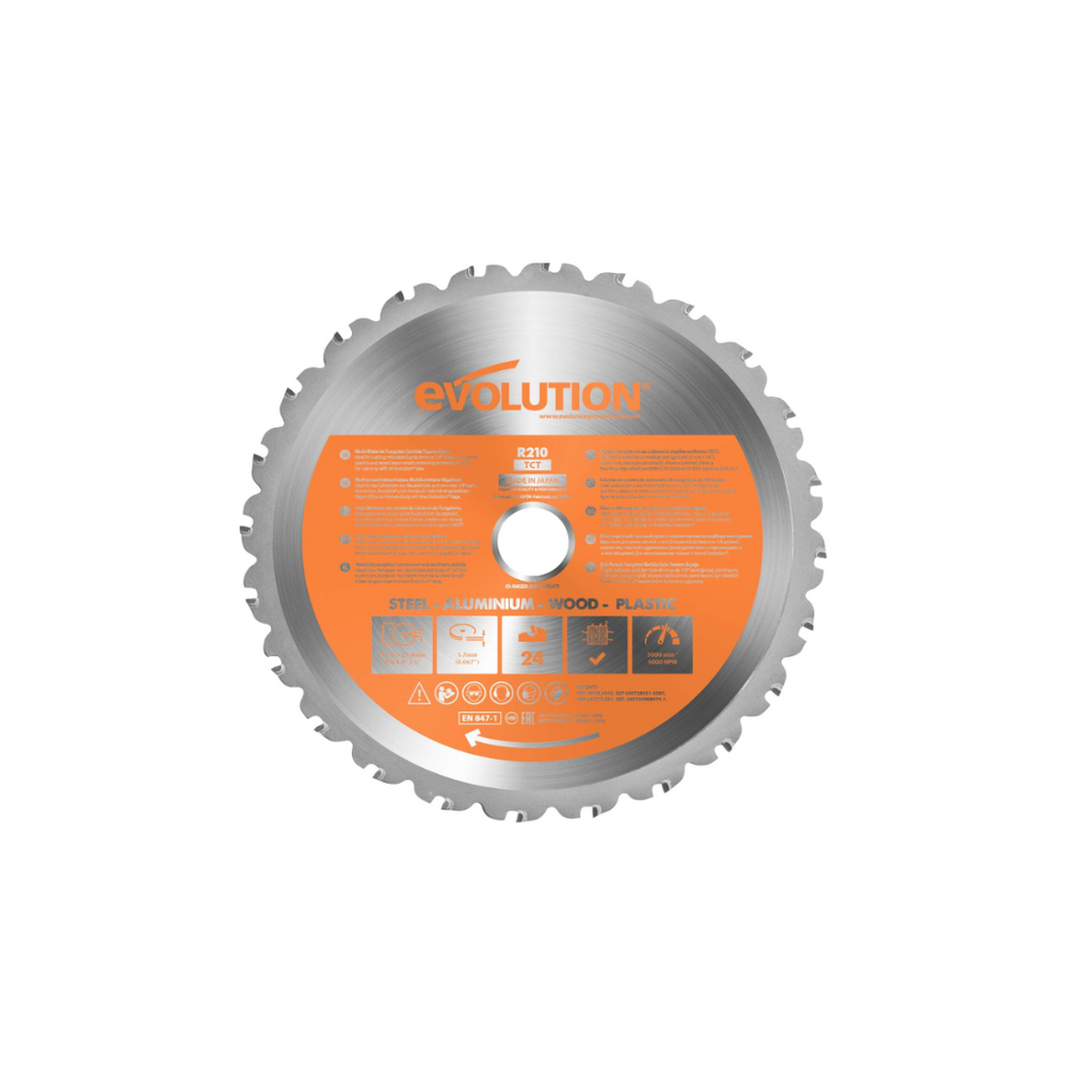 Evolution 210mm Multi-Material Cutting 24T Blade r210tct