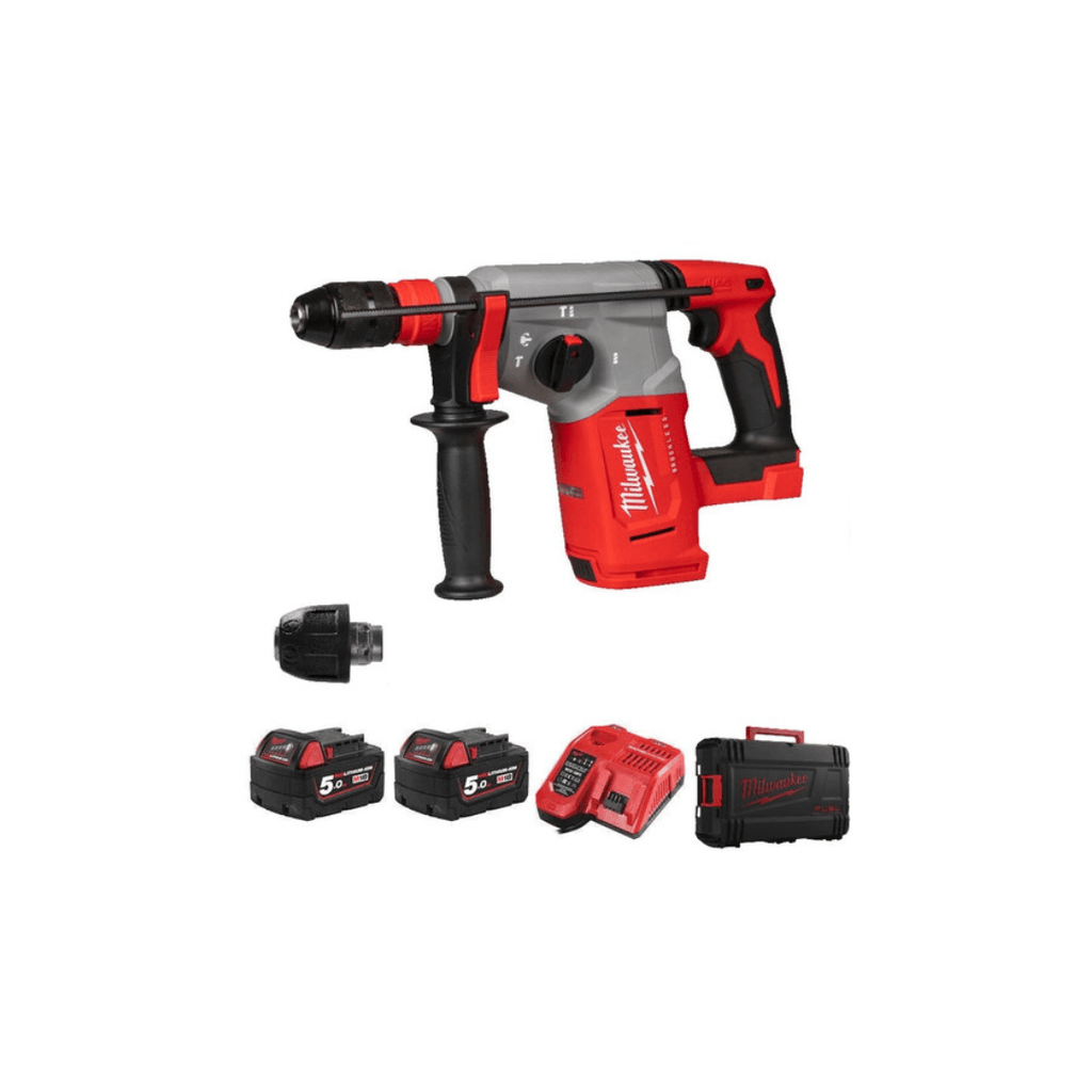 MILWAUKEE M18 BRUSHLESS SDS+ HAMMER DRILL KIT M18BLHX-502X - Tool Source - Buy Tools and Hardware Online
