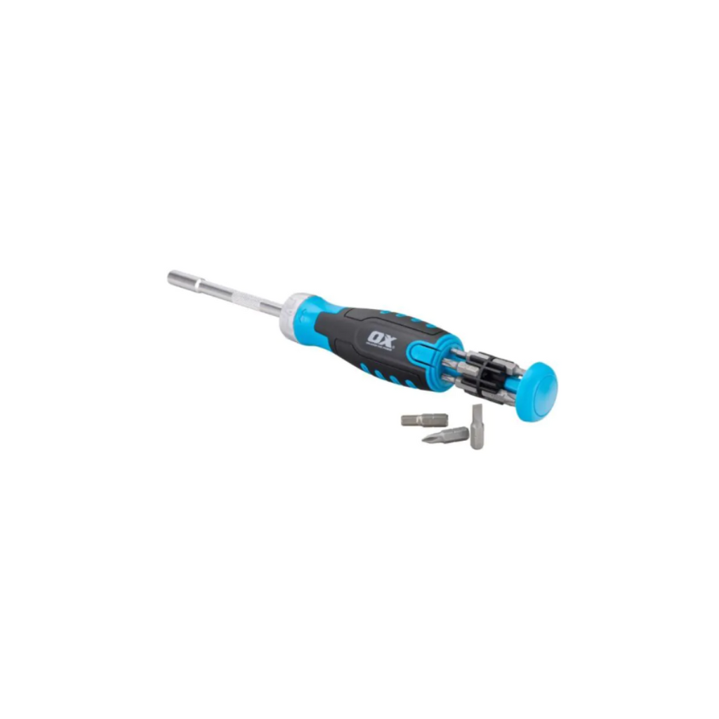 Ox Pro Heavy Duty Multibit Ratchet Screwdriver