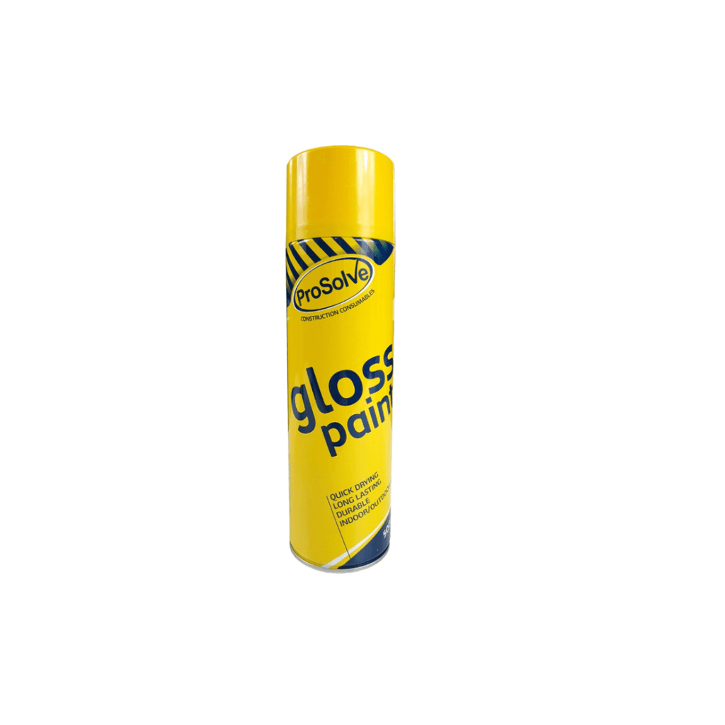 PROSOLVE ALL PURPOSE ACRYLIC GLOSS PAINT AEROSOL 500ML YELLOW - Tool Source - Buy Tools and Hardware Online