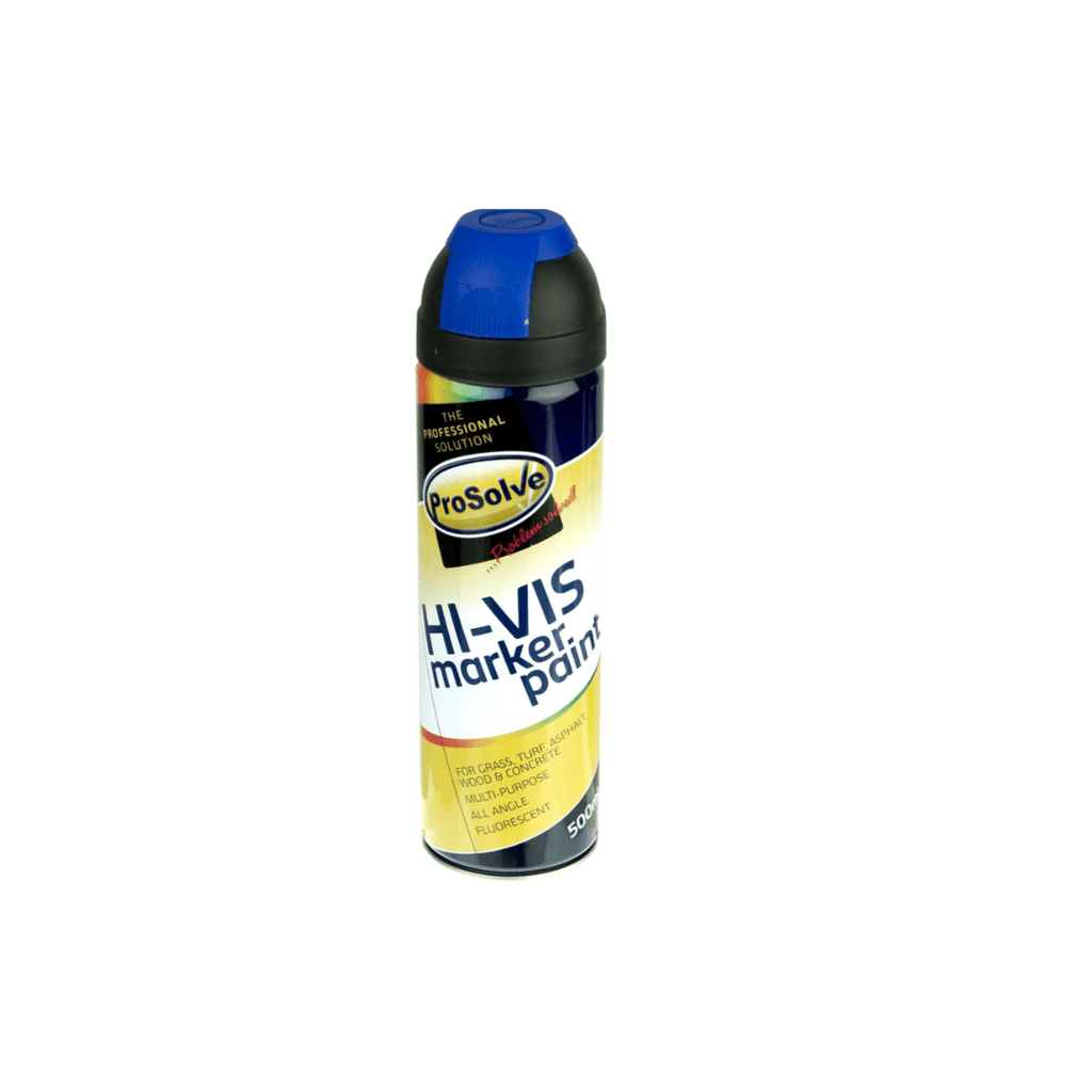 PROSOLVE HI-VIS PAINT AEROSOL 500ML FLUORESCENT BLUE - Tool Source - Buy Tools and Hardware Online