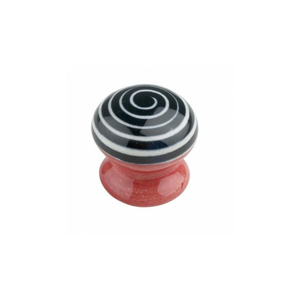 “Whirligig” Ceramic cupboard knob - V9