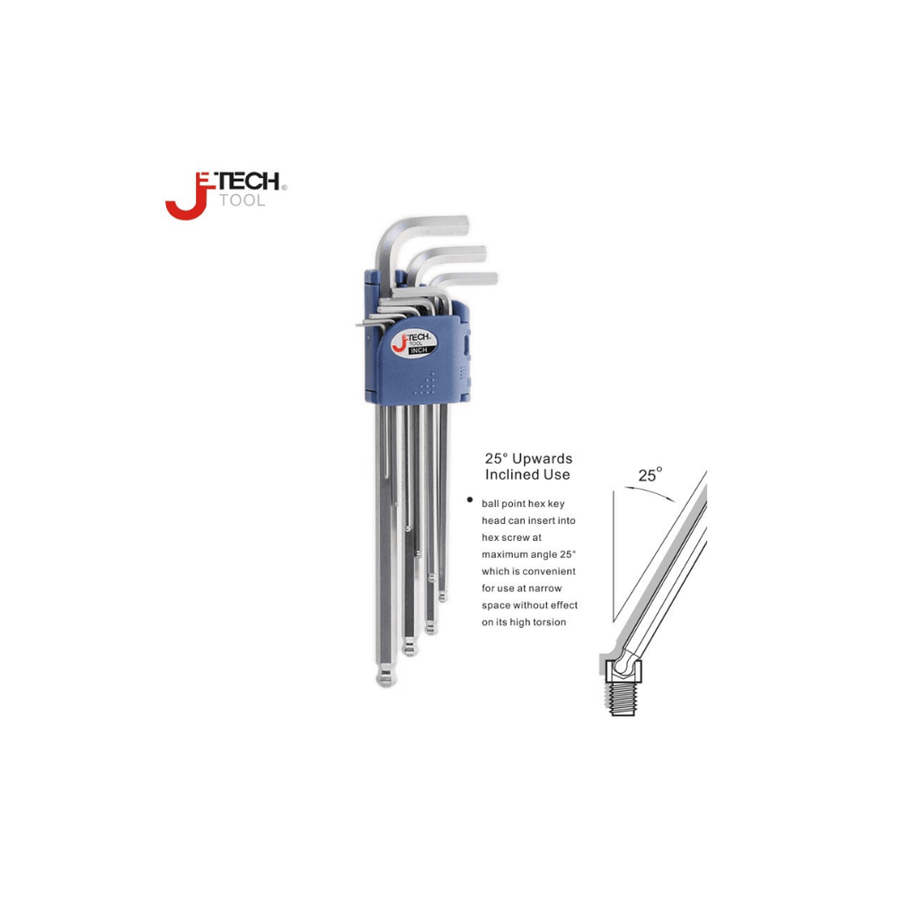 JETECH 9PCS LONG LENGHT HEX KEY SET (022909) - Tool Source - Buy Tools and Hardware Online