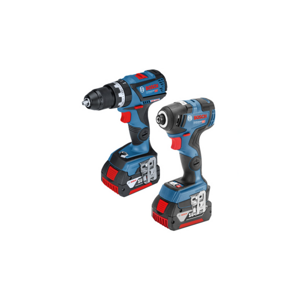 Bosch GSB 18V-60 C Combi Drill &  GDR 18V-200C Impact Driver  Twin Pack (2x5.0Ah)