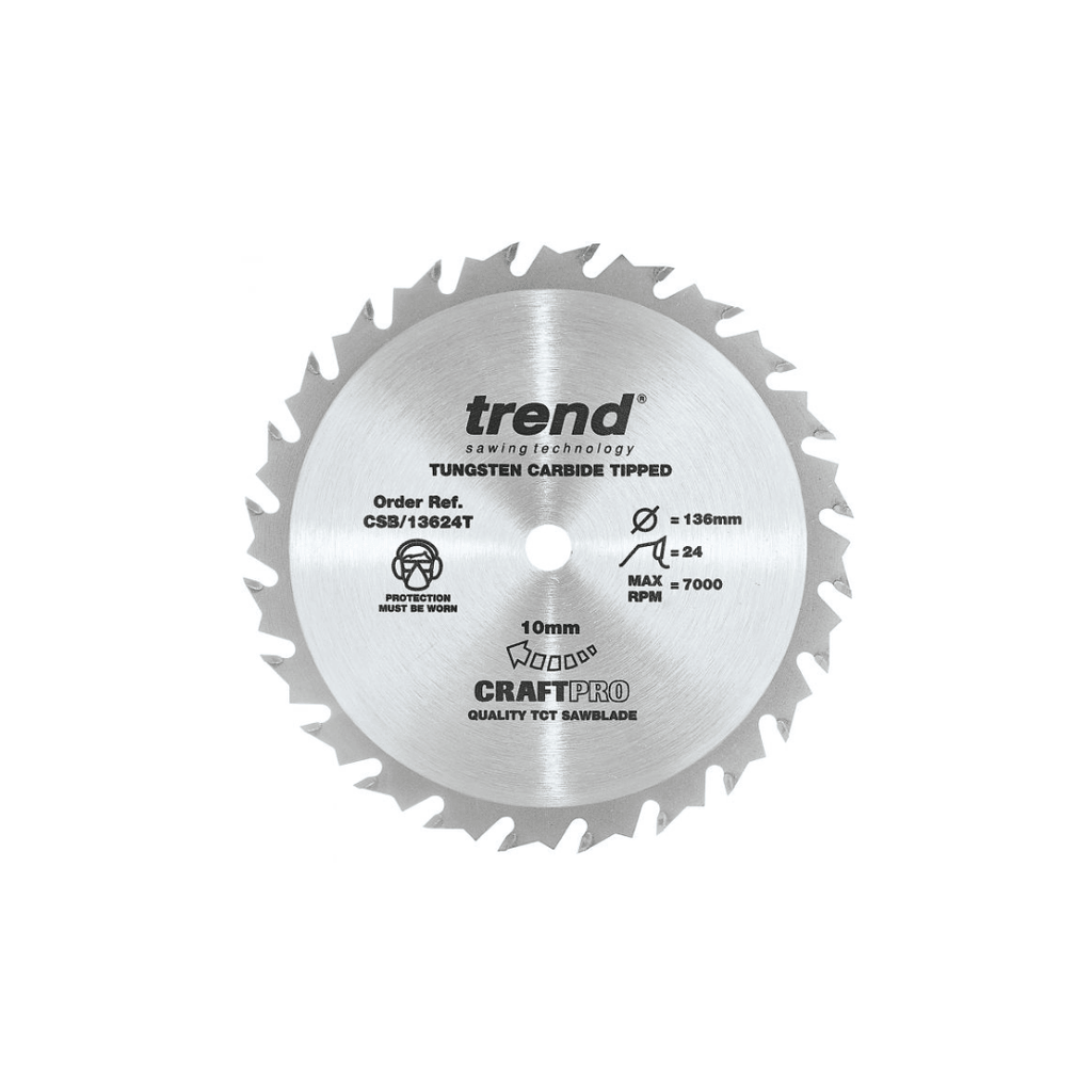 Trend Craft Saw Blade 136 x 24 teeth x 10 - Tool Source - Buy Tools and Hardware Online