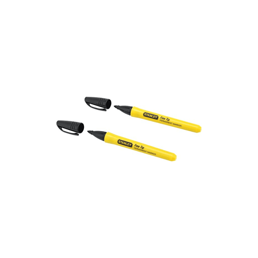 Stanley Black Fine Tip Permanent Markers (2) - Tool Source - Buy Tools and Hardware Online