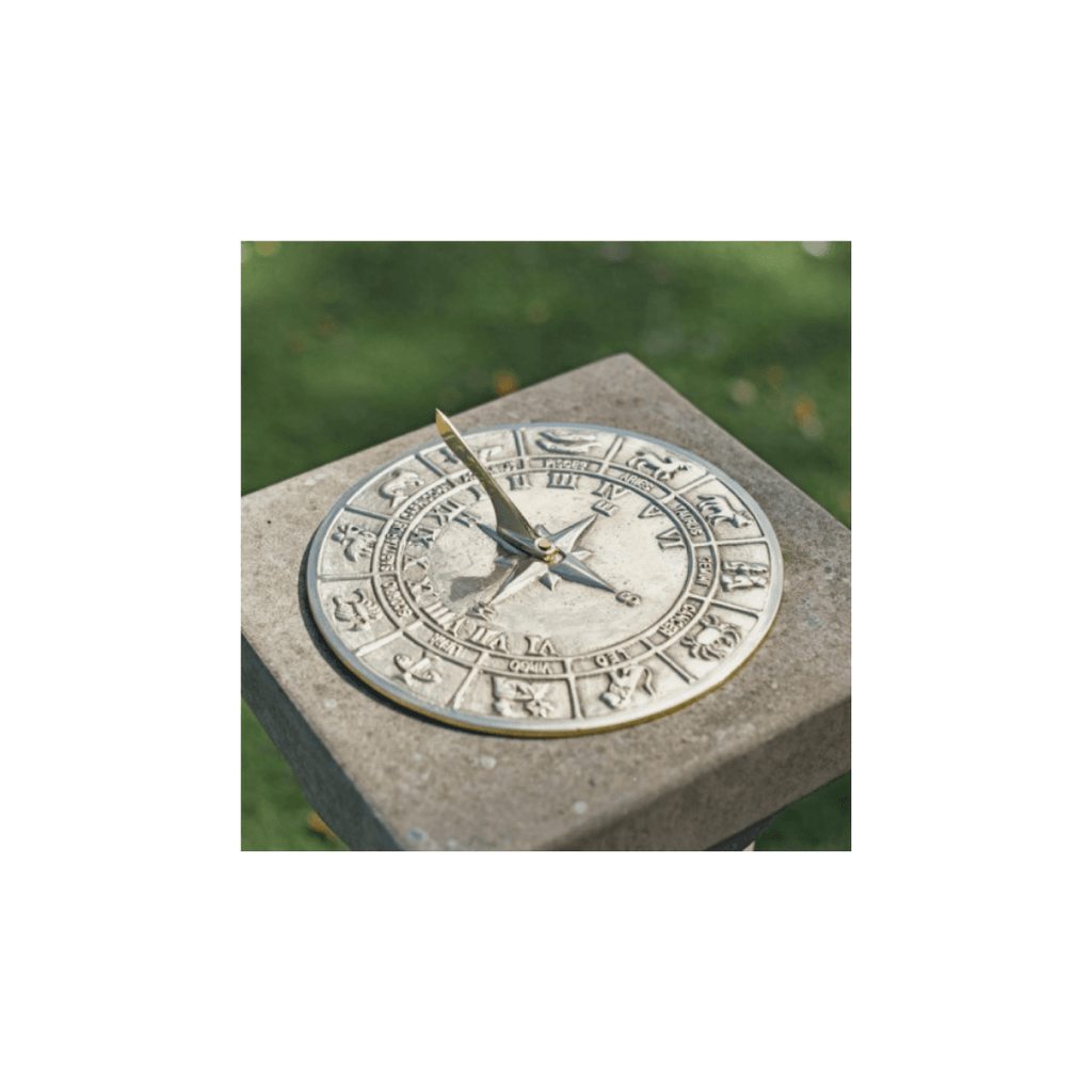Black Country Metal Works Polished Brass 'Horoscope' Sundial - 200mm (HS053/PBL) - Tool Source - Buy Tools and Hardware Online