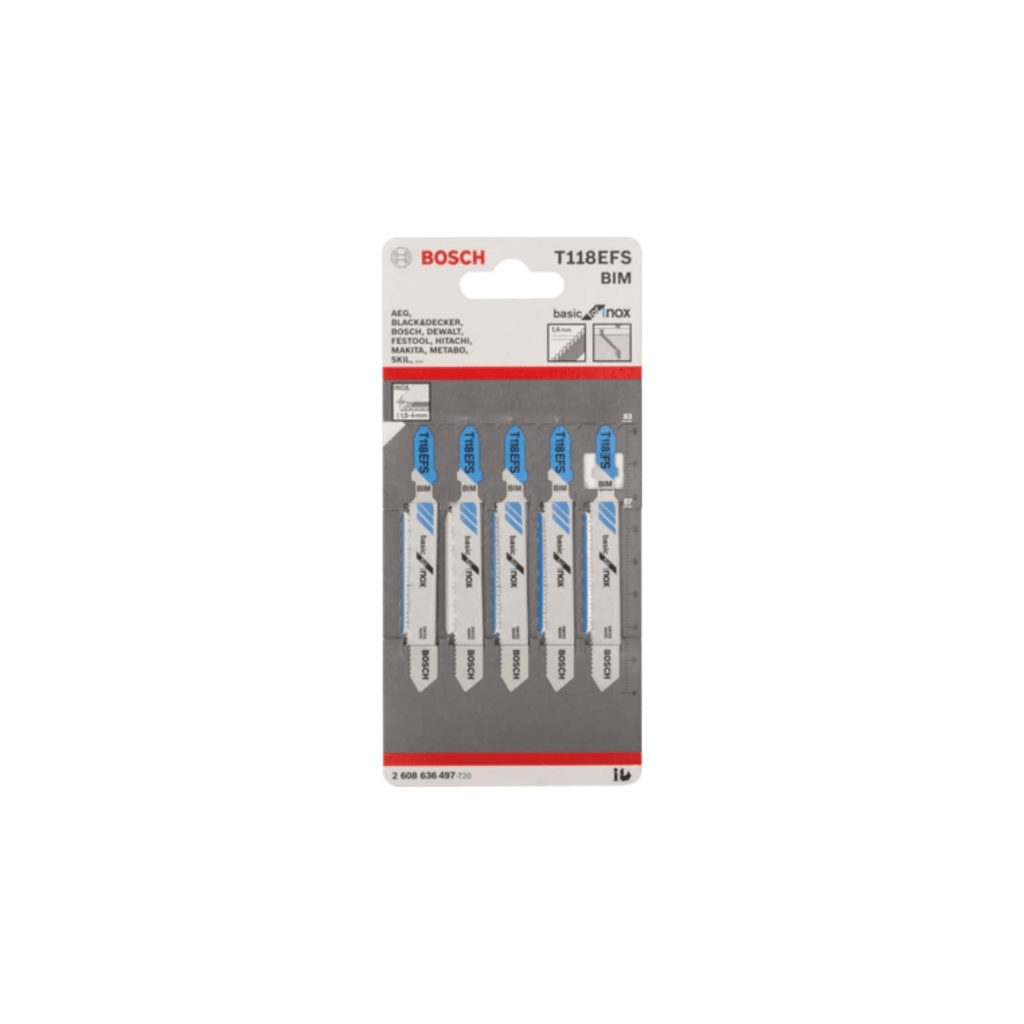 BOSCH T 118 EFS BASIC FOR STAINLESS STEEL JIGSAW BLADE - Tool Source - Buy Tools and Hardware Online