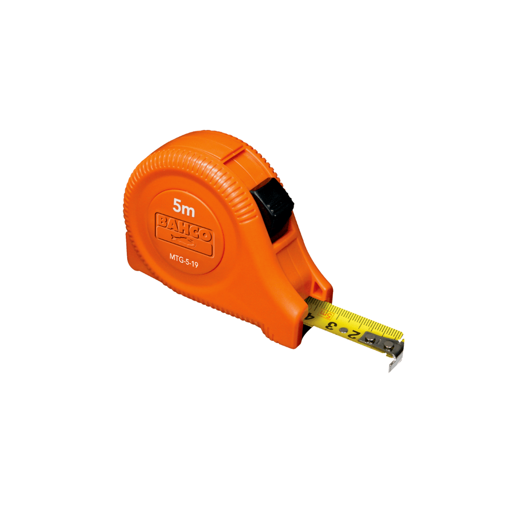 Bahco 5m Short Measuring Tape with Positive Locking Button - Tool Source - Buy Tools and Hardware Online