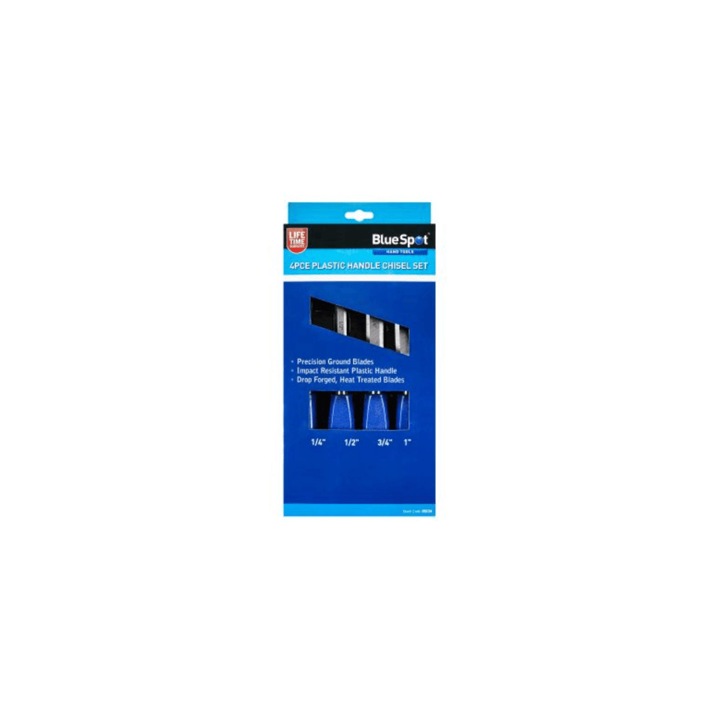 BLUE SPOT TOOLS 4 PCE WOOD CHISEL SET - Tool Source - Buy Tools and Hardware Online