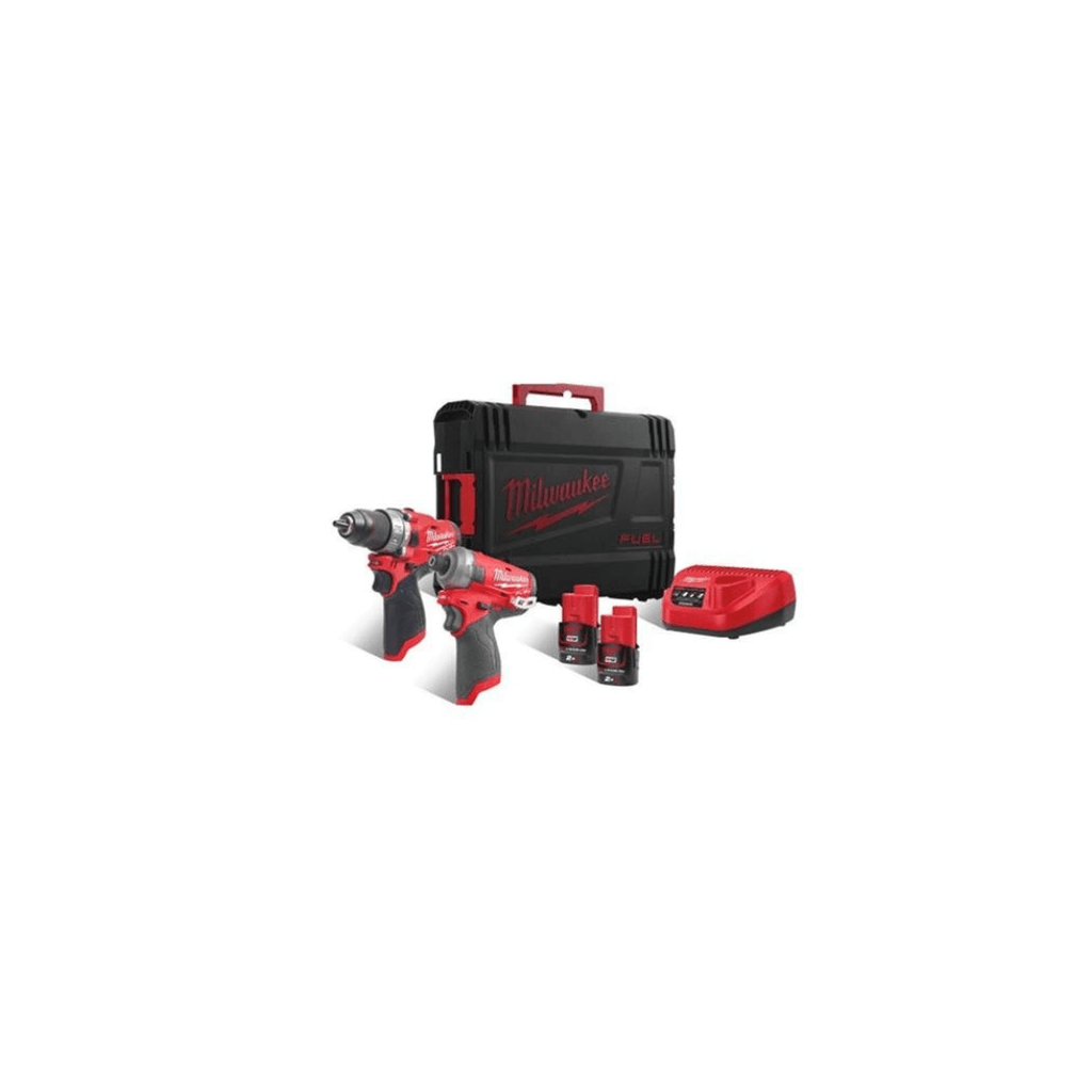 Milwaukee 12V 2x2.0Ah M12 FUEL Twin Pack Kit M12FPP2AQ-202X - Tool Source - Buy Tools and Hardware Online