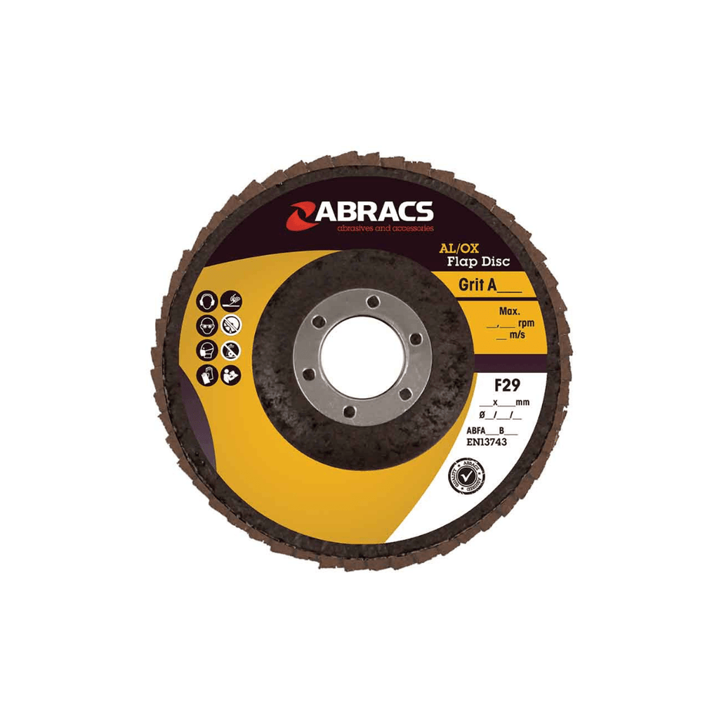Abracs ABFA115B060 Pro Zirconium Flap Disc 115mm 60 Grit - Tool Source - Buy Tools and Hardware Online