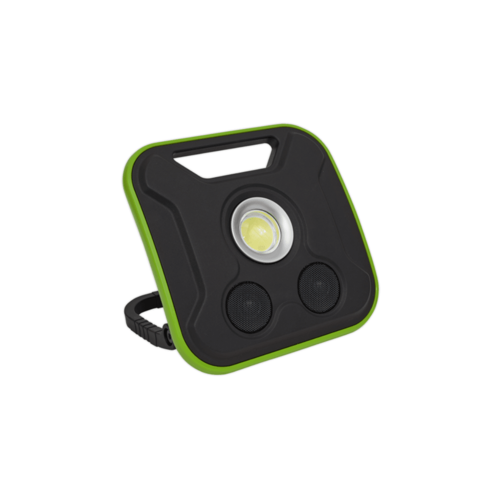 Sealey LED200WS Floodlight/Power Bank Wireless Speakers 20W COB Rechargeable - Tool Source - Buy Tools and Hardware Online