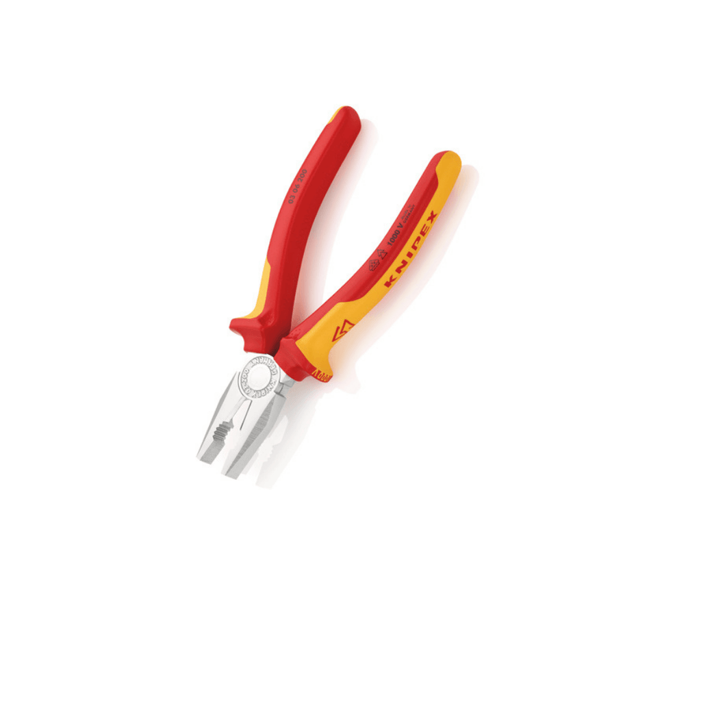 Knipex 0306200SB Combination Pliers Insulated VDE 1000V 200mm - Tool Source - Buy Tools and Hardware Online