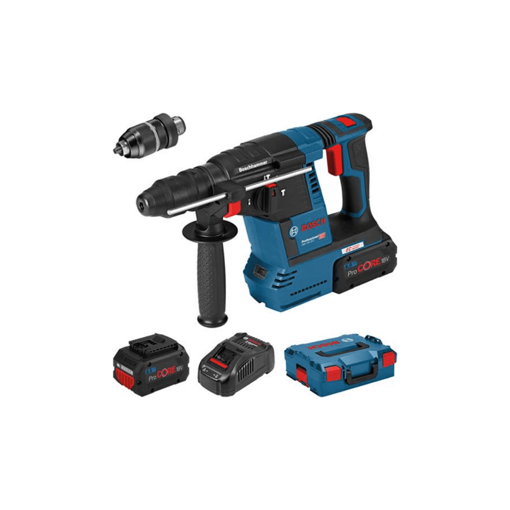 Bosch GBH18V-26F 18V BL SDS Drill (2x 8Ah ProCore, Chuck) - Tool Source - Buy Tools and Hardware Online
