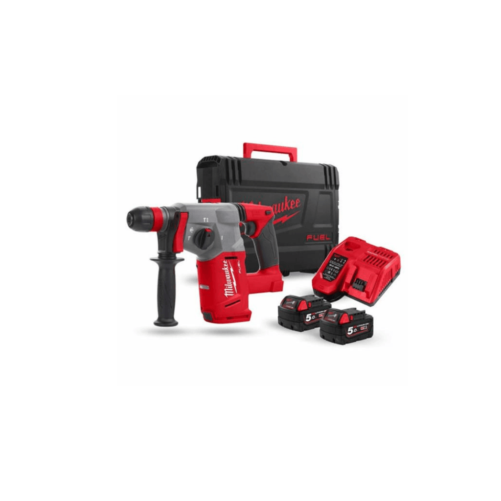 Milwaukee M18 CHX 502C 18v SDS Rotary Hammer Drill 2 x 5.0Ah Batterie Tool Source