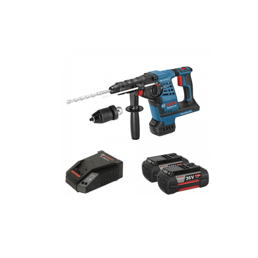 BOSCH GBH 36 VF-LI Pro SDS-Plus Rotary Hammer Drill 2 x 6.0Ah - Tool Source - Buy Tools and Hardware Online
