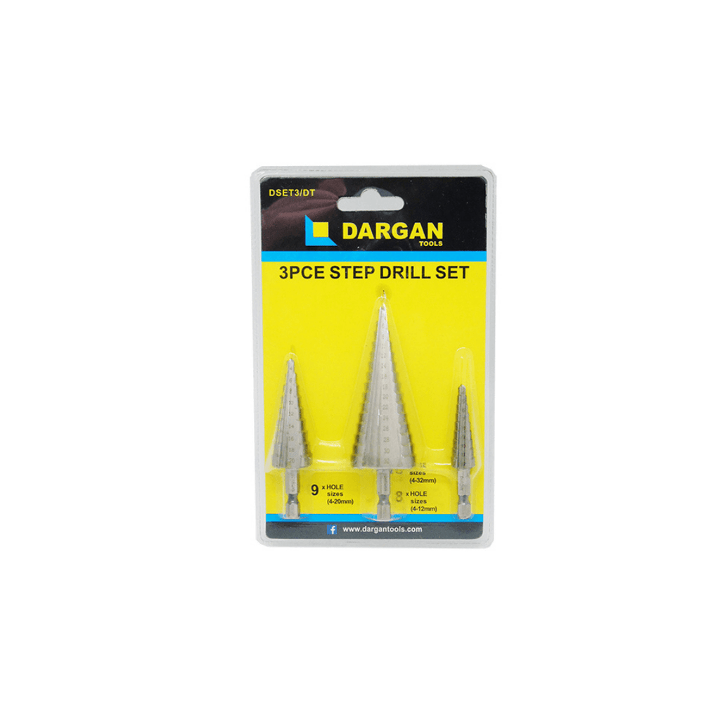 Dargan 3pce Step Hss Drill Set (DSET3/DT) - Tool Source - Buy Tools and Hardware Online